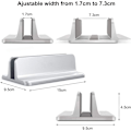Miniatyrbild 4 av 5: Vertikalt Laptopställ, Vertikalt Stativ för Skrivbord med Justerbar Dockstorlek, Laptopställ Kompatibelt med Alla
