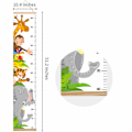 Miniatyrbillede 3 af 5: Dyre-Vækstdiagram til Børn, Baby Højdediagram, Canvas Højde Måler Regler til Drenge Piger (Dyr 1)