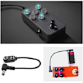 Miniatyrbild 4 av 5: 3 st 9V batteriklämmkabel 5,5 mm 2,1 mm hane kontakt 9 volt strömkabel snäppkontakt för gitarr effektpedal