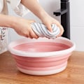 Miniatyrbillede 4 af 5: 1 stk. Pink Foldbar Vaskesæk, Bærbar Rejse Håndvaskesæk