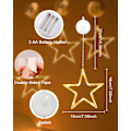 Miniatyrbild 2 av 5: LED-stjärnor Julbelysning, 3-pack LED Jul Fönsterlampor, 10 LED Juldekorationer med Timer för Fönster D