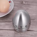 Miniatyrbilde 5 av 5: Rustfritt Stål Eggformet Rotasjonsalarmtimer med 60 Minutter for Kjøkkenutstyr