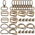 Miniatyrbilde 1 av 5: 40 stk Metall Tri-Glide Spenne + D-formede Ringer + Svingbare Kroker + Ma