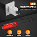 Pikkukuva 2 / 5: USB-Latautuva LED-Pyörän Takavalo 2-Pakkaus, Kirkas Polkupyörän Takavalon Turvallisuusvalo, 4 Valotilaa