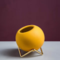 Miniatyrbillede 2 af 5: 1 Styk Gul Sukkulent Potte Keramik Vase Morandi Enkel