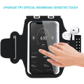 Miniatyrbilde 3 av 4: 1 løpearmbånd, telefonholder for løping, kompatibel opptil 6,5 tommer, svart