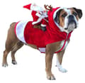 Juldräkt för hundar - Santa på ren (M)