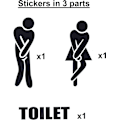 Pikkukuva 3 / 5: Top Stickers Hauskat wc-tarrat - Persoonalista sisustustasi!
