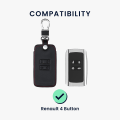 Miniatyrbillede 5 af 5: Bilskalskal Kompatibel med Renault 4-knaps Smart Key (Kun