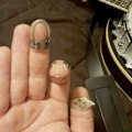 Miniatyrbillede 3 af 3: 3 pegefingre + 1 tommelfinger Rustfrit stål, metalfingerpicks