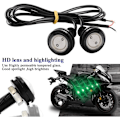 Miniatyrbillede 3 af 5: (Grøn) 10 stk. Super Bright 23mm Eagle Eye Light LED DRL Dagkørelys