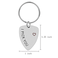 Miniatyrbild 2 av 2: I Pick You Nyckelring. Graverad Gitarrplock Stål Nyckelring