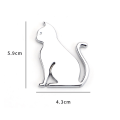 Miniatyrbillede 4 af 5: 2-delt 3D katte-bilsticker, zinklegering katte-stickers, sjov kat