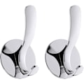 Miniatyrbild 1 av 5: 2-pack No Punch Silver Hooks, Handdukskrokar för badrock, Handduk