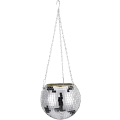 Miniatyrbilde 1 av 5: 1 stykke sølv speil disco ball hengende kurv med krok og