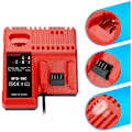 Miniatyrbillede 3 af 5: M12-18C Li-ion batterioplader til Milwaukee 12V, 14.4V og 18V B