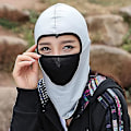 Pikkukuva 2 / 5: Moottoripyörä Balaclava, Talvi Moottoripyörä Balaclava, 2 Osainen Balaclava Suksi, Balaclava Balaclava Hattu, Tuulenpitävä, Kylmänkestävä, Varjo, Tour Camping Hiki