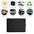 Miniatyrbillede 4 af 5: 22w solcellepanel 12v trickle oplader batterioplader kit vedligeholdelsesbåd Rv bil