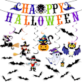 Pikkukuva 1 / 5: Halloween-juhlatyylikitti - Pyörivät riippuva Happy Halloween -koristeet