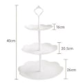 Miniatyrbilde 2 av 5: 1 stk (Hvit, rund) Plast Cupcake Stativ, Kakeutstilling