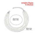 Miniatyrbillede 2 af 5: 1 stk (Trelags Perle) Mode Lagdelt Anklet Perler Multilag