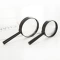 2 st Små Handhållna Förstoringsglas (Diameter 60mm, Svart)