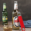 Miniatyrbillede 3 af 5: 1 stk. rød farve ølflaskeåbnere, bar nøgle til bartender, enkel og effektiv flad flaskeåbner.