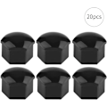 Miniatyrbilde 2 av 5: Deksel for hjulmutter, dekkbeskytter (svart), 20 stk 17 mm bil