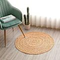 Miniatyrbilde 5 av 5: Rund matte i jute og flettet materiale, diameter 40 cm
