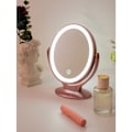Miniatyrbillede 2 af 5: Dobbeltsidet forstørrelsesspejl Makeup spejl med LED-lys, 360