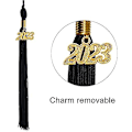 Pikkukuva 5 / 5: Mat Preschool Child Graduate Gown ja Graduation Hat with Pendant 2023 for Boys and Girls Black
