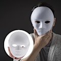 Miniatyrbillede 3 af 5: 10 Hvide Malbare Papirmasker, DIY Papirmassemasker Maling