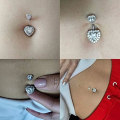 Miniatyrbild 4 av 4: Navelpiercing i Kirurgiskt Stål Silver Kvinna Kort Lång Navel Ri