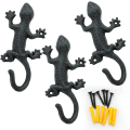 Miniatyrbilde 1 av 5: 3 stk veggkroker, jern kleskrok, robust retro design veggkrok