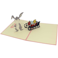 Miniatyrbillede 1 af 5: 1 stk. Påskehilsenbrev Trykning Kanin Kort 3D