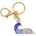 Pikkukuva 3 / 5: 1 Peacock Metal Sparkling Crystal Rhinestone Avaimenperä Avaimenperä