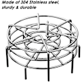 Miniatyrbillede 2 af 5: Sæt af 3, Rustfrit Stål Trivet Stativ, 3 Størrelser Hårdt Pressionskoger Dampstativ - 1,2 Tommer, 2 Tommer, 2,6 Tommer
