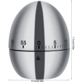 Miniatyrbilde 2 av 5: Rustfritt Stål Eggformet Rotasjonsalarmtimer med 60 Minutter for Kjøkkenutstyr