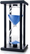 Sandtimer 60 minuter, trä, blå