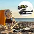Miniatyrbillede 3 af 5: Foldsammenligning Strandstol Justerbar Rem Universal Udskiftning Strand