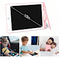 Pikkukuva 2 / 5: (Pink)Värikäs LCD-kirjoitustaulu, 10 tuuman lasten piirustustaulu taikasauvalla, kannettava taulu paperittomaan kirjoittamiseen ja piirtämiseen, lapsille ja aikuisille