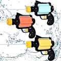 Miniatyrbilde 1 av 5: 3 Vannpistoler, Vannpistol Leke for Barn, 200ML Vannpistoler Sommerleke, 8m Lang Rekkevidde, Vannpistol for Utendørs Strand Sommer Svømmebasseng for Barn og Voksne