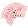 Miniatyrbilde 1 av 5: 100 stk Rose laser utskjæring stereoskopisk 3D sommerfugl veggklistremerker