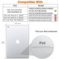 Miniatyrbild 2 av 5: Fodral för Nya iPad 9:e/8:e/7:e Gen (2021/2020/2019), Mjuk TPU Genomskinlig Frostad Bakre Skyddsskal Smalt Skal Skydd