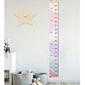 Miniatyrbild 4 av 5: Växande Barndiagram, Träram Tygduk Höjdmätrande Linjal från Baby till Vuxen för Barnrumsdekoration