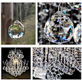 Miniatyrbillede 3 af 5: Klar stor glas krystal kugle prisme regnbue maker feng shui lampe
