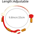 Miniatyrbilde 4 av 4: Håndlagde flettede sjarm-knutearmbånd i blandede farger, vevd tau, justerbart armbånd, vennskap, par, lykke, beskyttelse