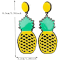 Miniatyrbild 2 av 5: 1 par (Ananas) Överdrivna Örhängen Kreativt Mode