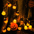 Miniatyrbillede 4 af 5: Græskar-lysstreng til Halloween-dekorationer, 9,8 fod 20 LED