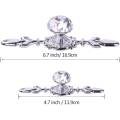 Miniatyrbilde 5 av 5: 10 Pakk Krystall Skuffeknapper, 17cm Diamant Skapsknapper, Bling